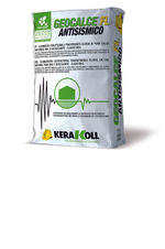 Geomortero estructural transpirable fluido de cal natural , referencia Geocalce FL Antisísmico de Kerakoll